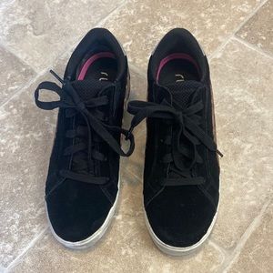 Ryka Viv wedge sneaker black/leopard stripe. In great condition